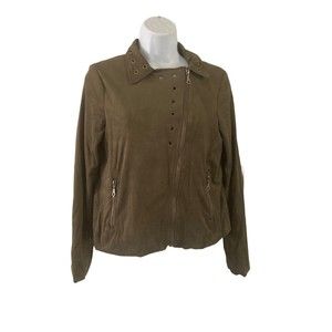 NWT $270  Supply & Demand Womens Military Army Jacket Olive Size S Faux Suede